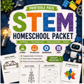 STEM and Technology Homeschool Packet Printable, Engineering and Science Activities PDF, Kids Learning Bundle