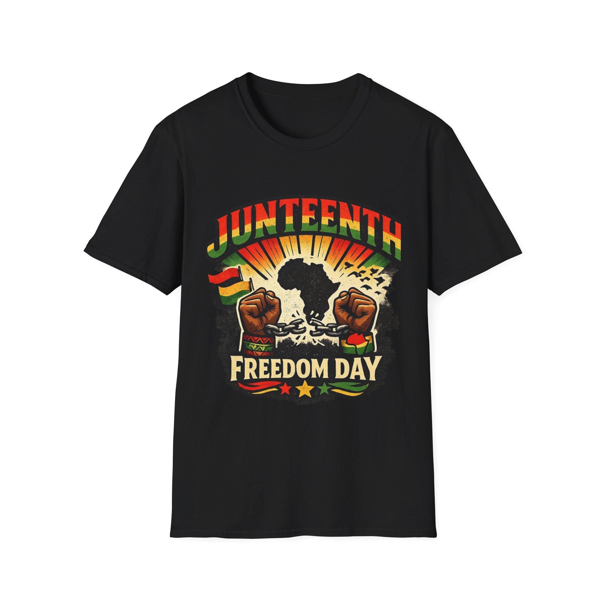 Juneteenth Freedom Day T-Shirt | African Fist, Pan-African Colors