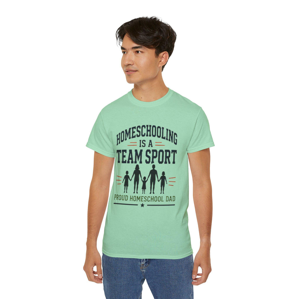 Homeschooling Is a Team Sport T-Shirt | Proud Homeschool Dad Tee | Father's Day, Dad Birthday Gift, Excellent Gift!