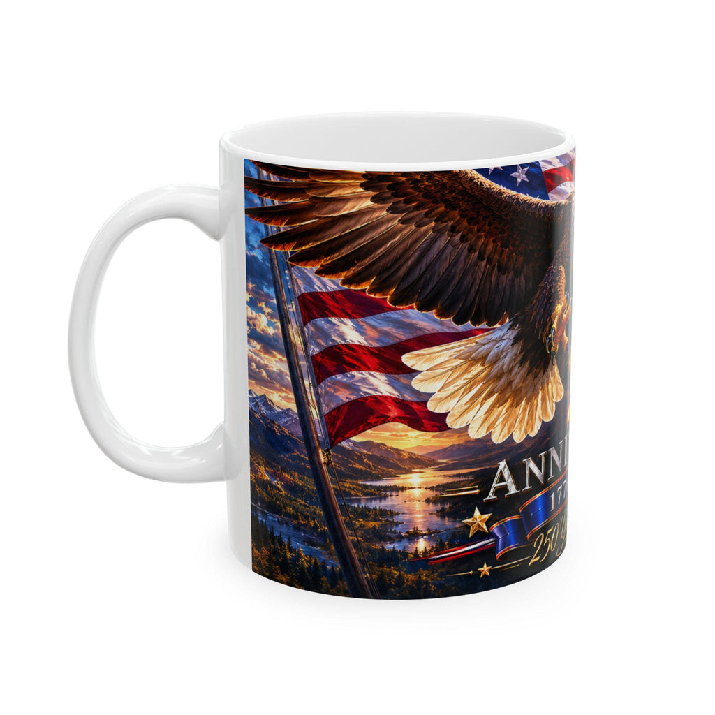 250th Anniversary Eagle Mug | 1776-2026 Patriotic Ceramic Coffee Cup, Excellent Gift!