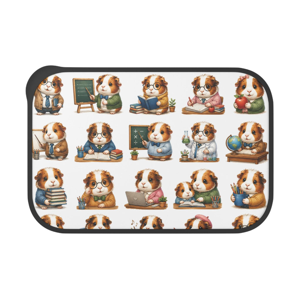 PLA Bento Box with Scholarly Guinea Pig Pattern, Includes Utensils, Excellent Gift!