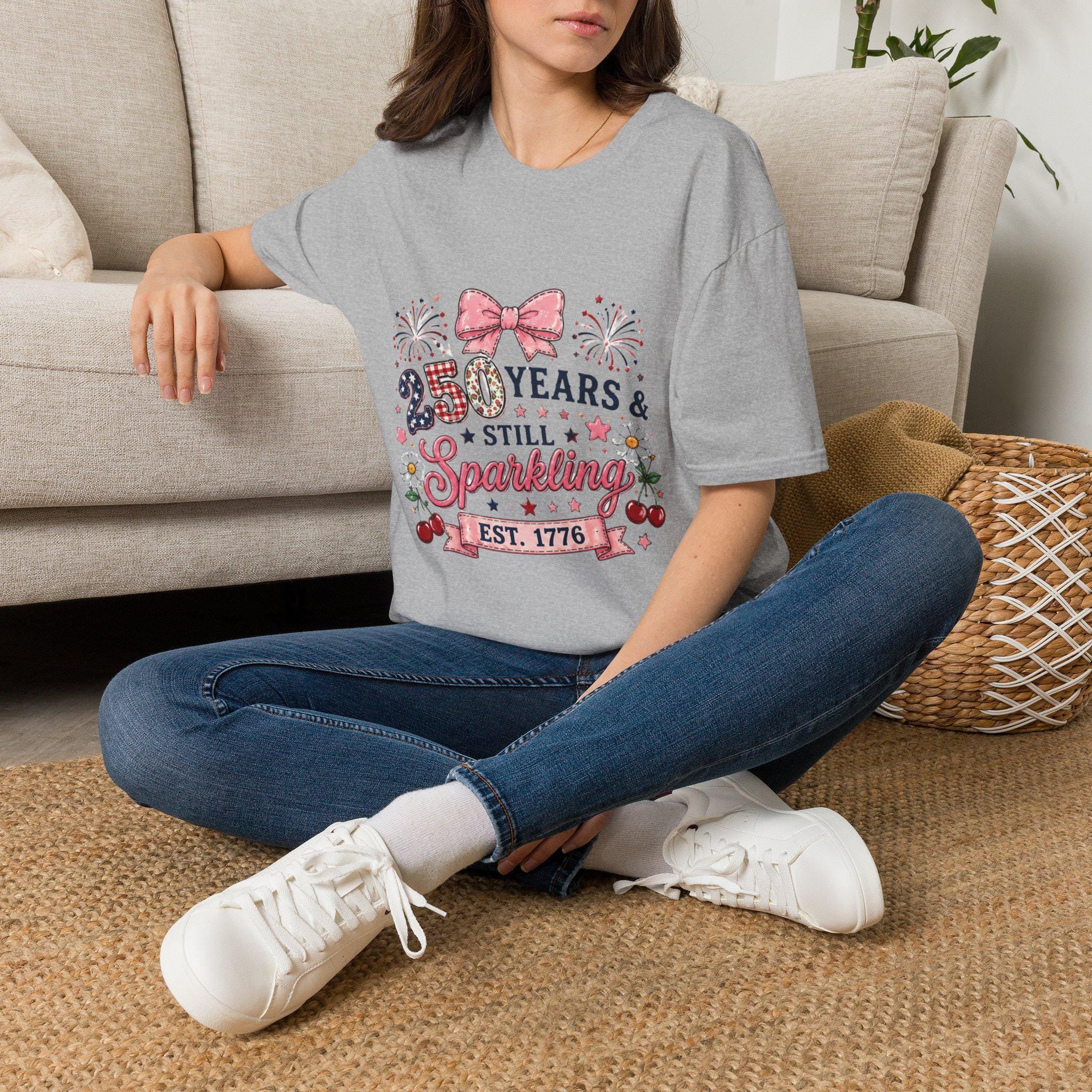 250 Years Sparkling T-Shirt | Patriotic 1776 America USA Tee, Excellent Gift!