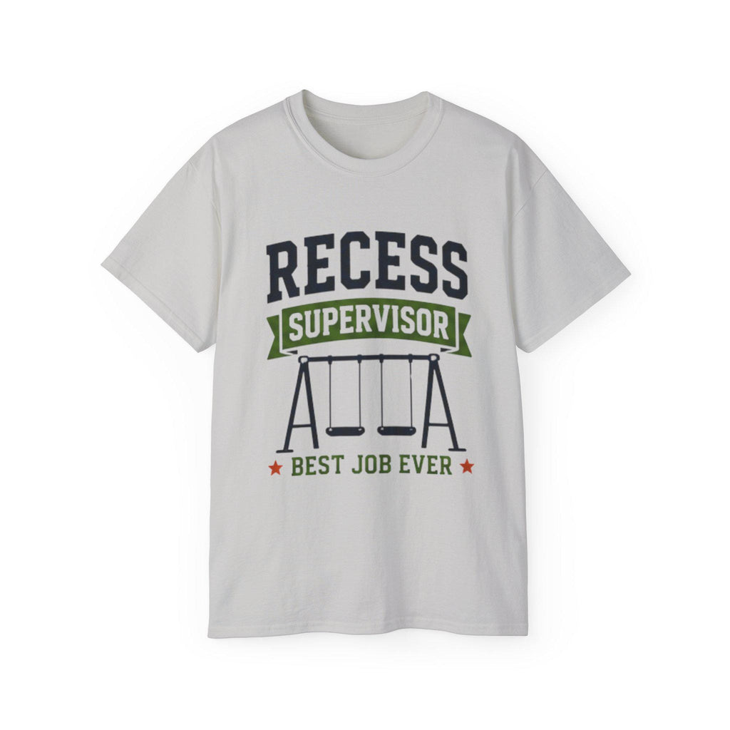 Recess Supervisor T-Shirt | Playground Swing Design, Dad Birthday Gift, Excellent Gift!