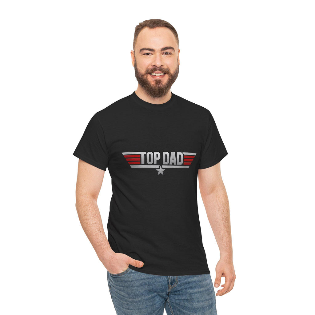 Top Dad retro wings Tee | Father graphic shirt, military star logo, Excellent Gift!