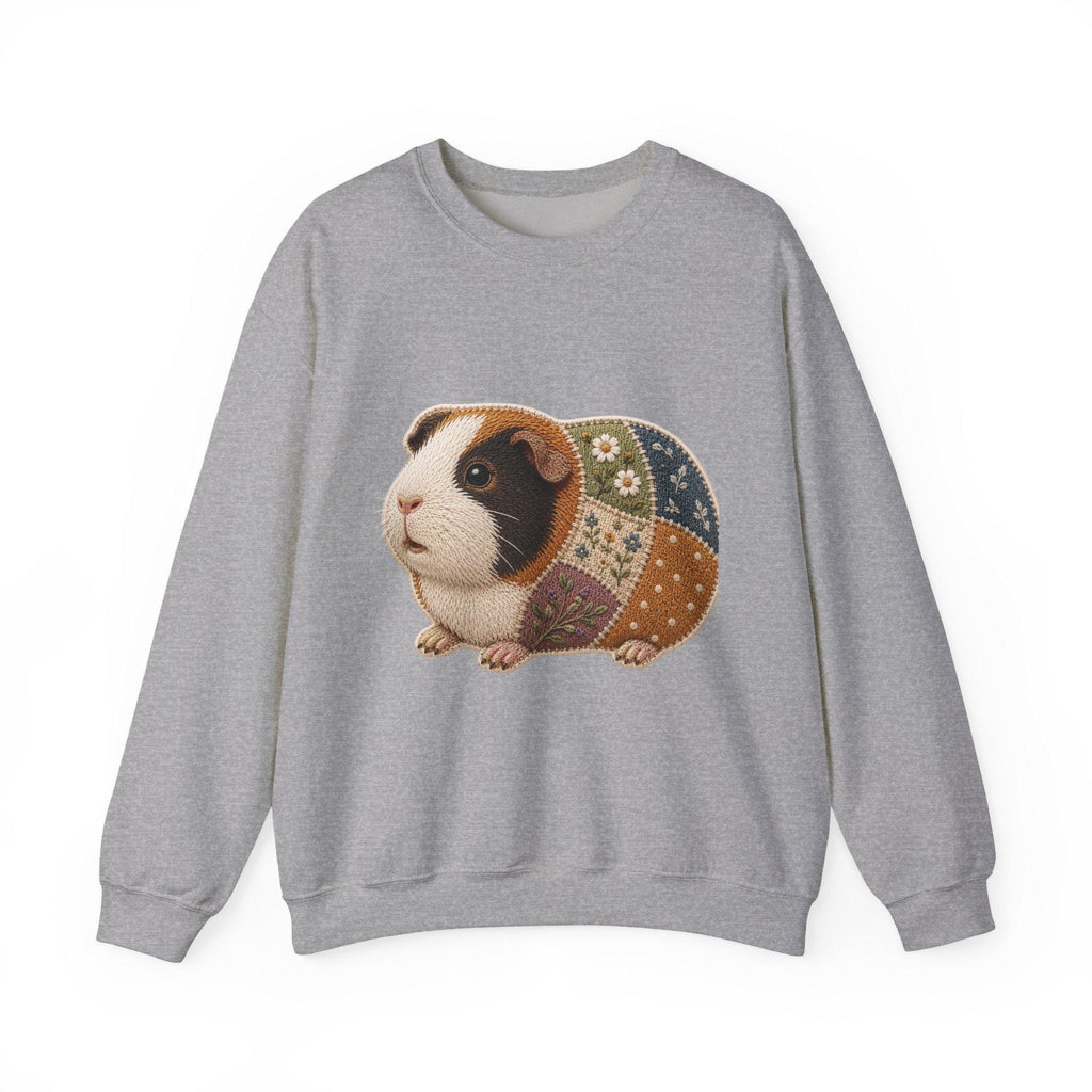 Patchwork Guinea Pig Embroidered Sweatshirt | Cozy Crewneck Pet Lover Gift, Excellent Gift!