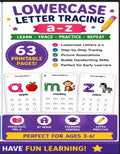 Lowercase Letter Tracing Worksheets Printable, 63 Page Alphabet Handwriting Practice a–z Preschool Workbook PDF