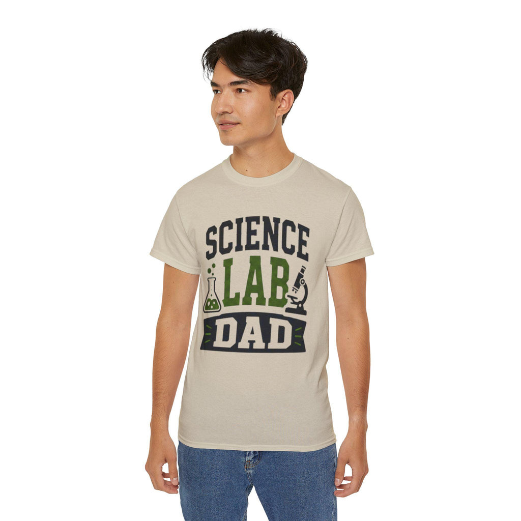 Science Lab Dad T-Shirt | Beaker Microscope Graphic Tee, Excellent Gift!