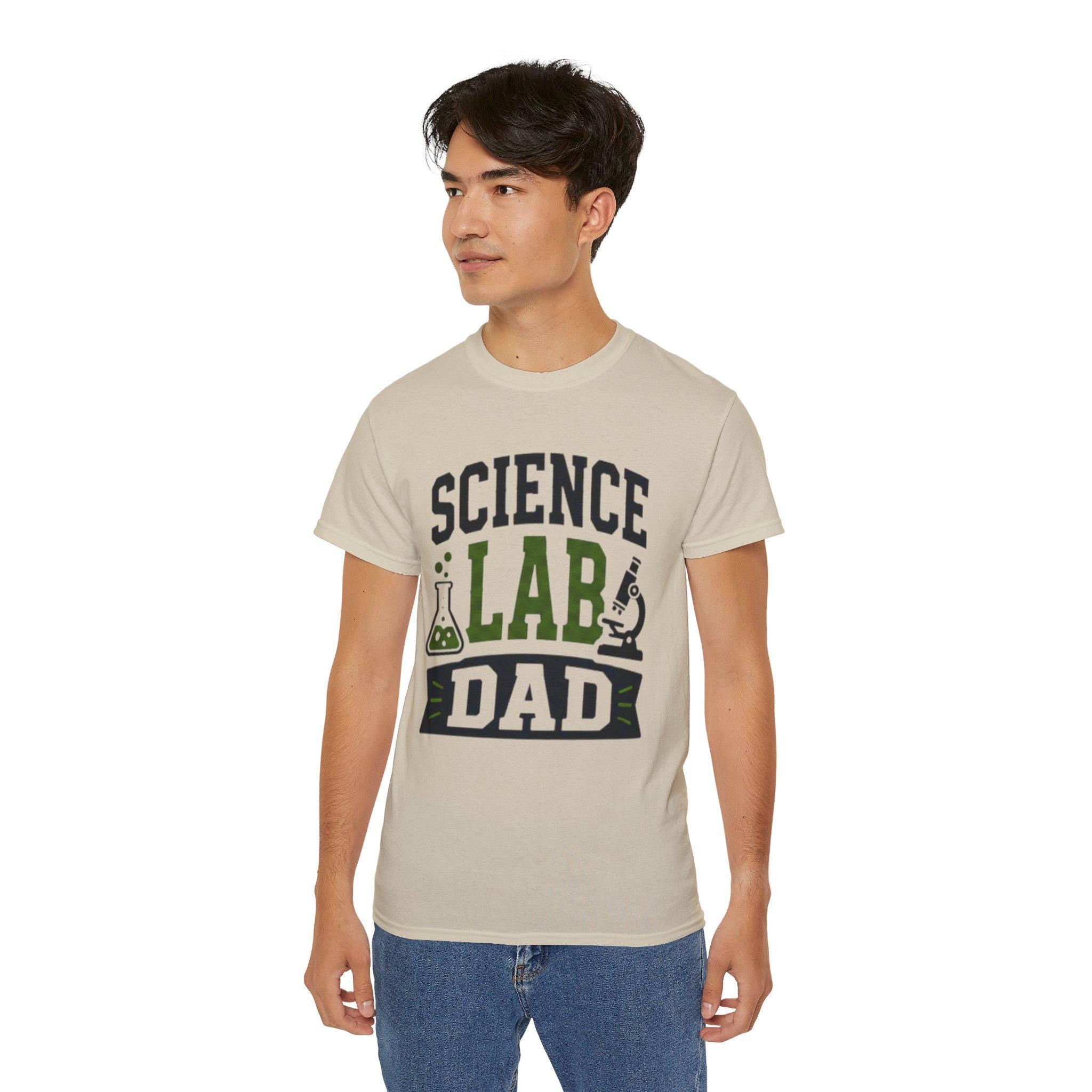 Science Lab Dad T-Shirt | Beaker Microscope Graphic Tee, Excellent Gift!