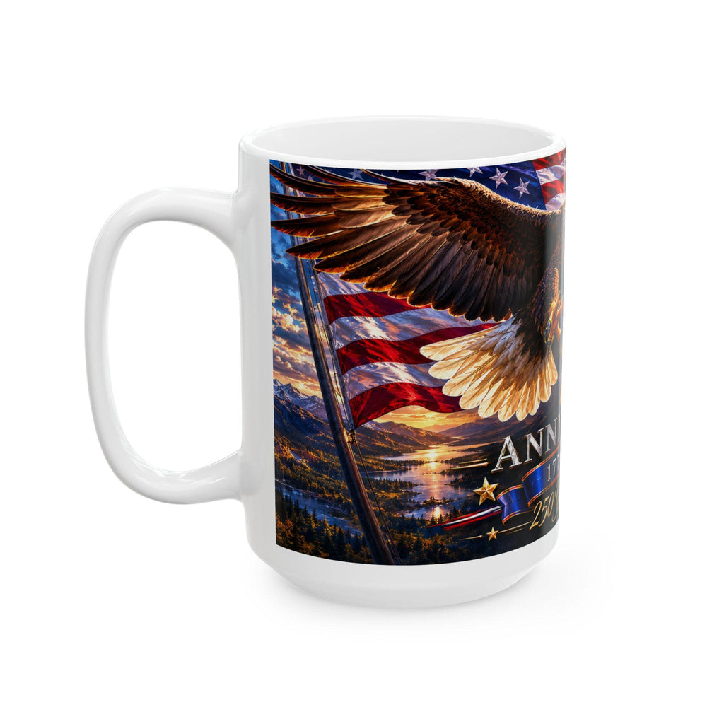 250th Anniversary Eagle Mug | 1776-2026 Patriotic Ceramic Coffee Cup, Excellent Gift!
