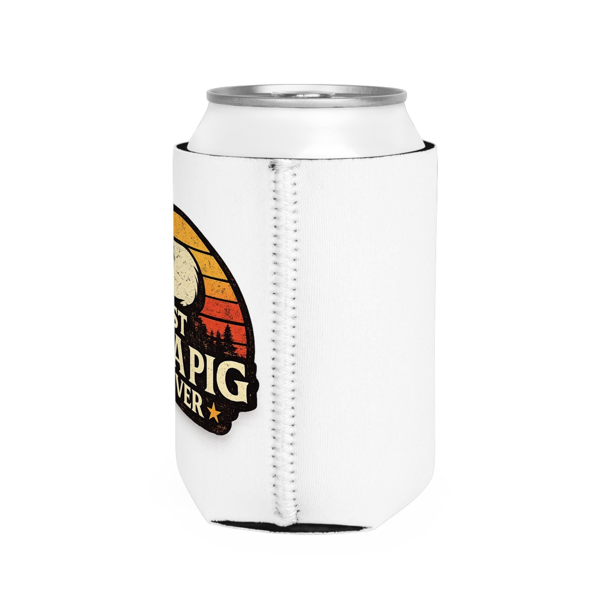 Retro Guinea Pig Dad Can Cooler Sleeve | Neoprene Drink Holder, Excellent Gift!