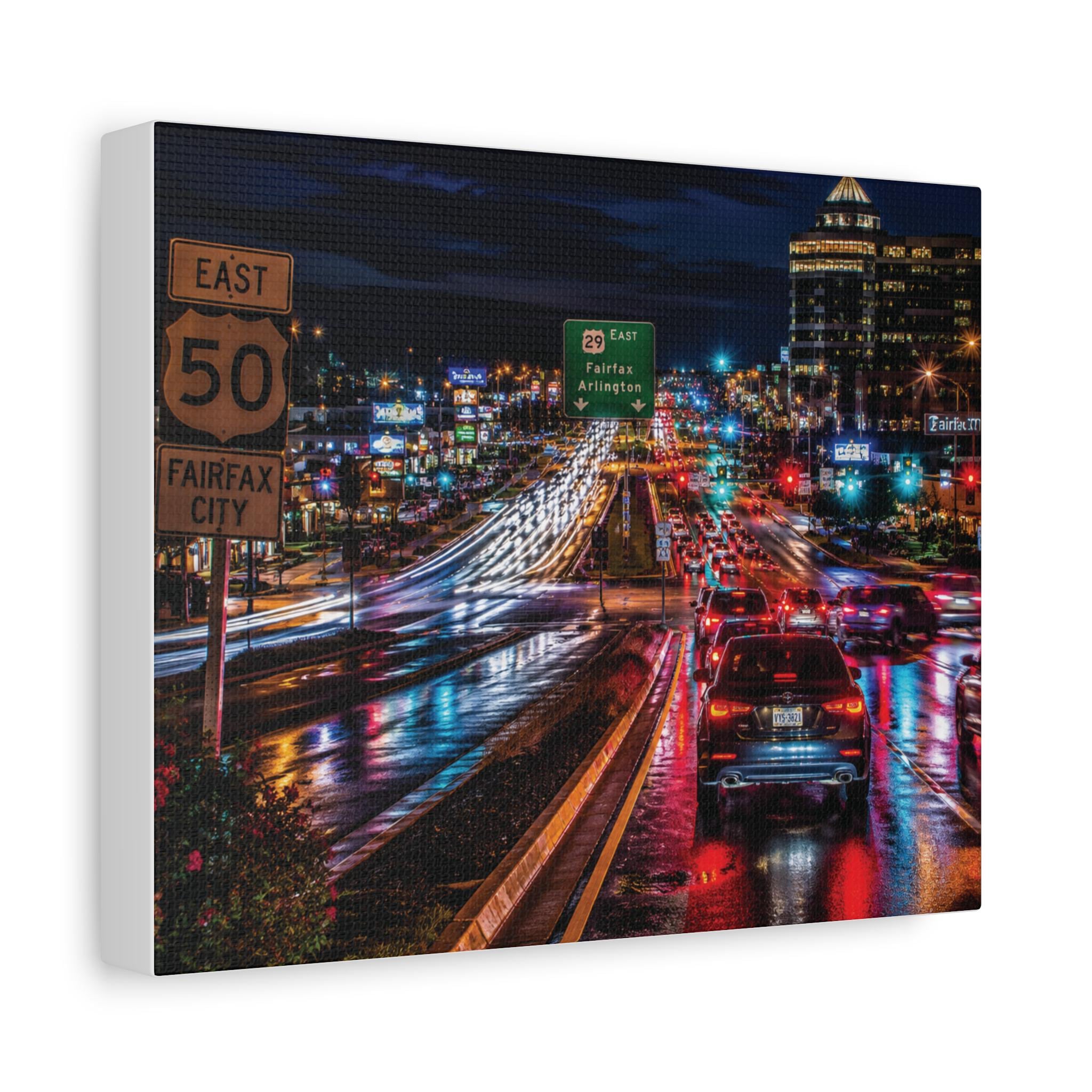 Route 50 Nightscape Print | Fairfax VA Photography (Digital Download), Excellent Gift!