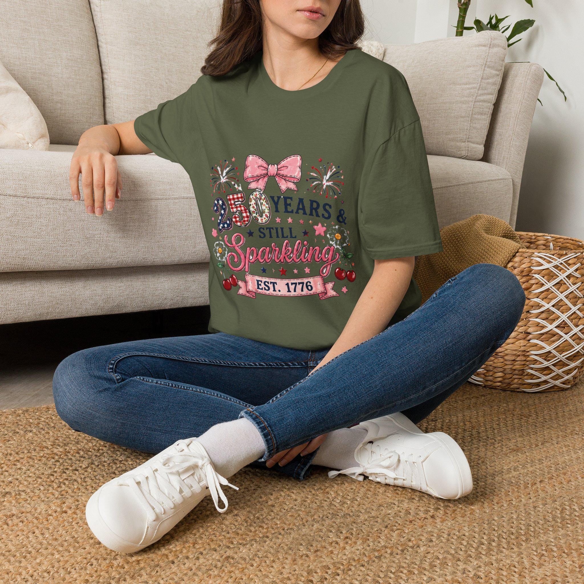 250 Years Sparkling T-Shirt | Patriotic 1776 America USA Tee, Excellent Gift!