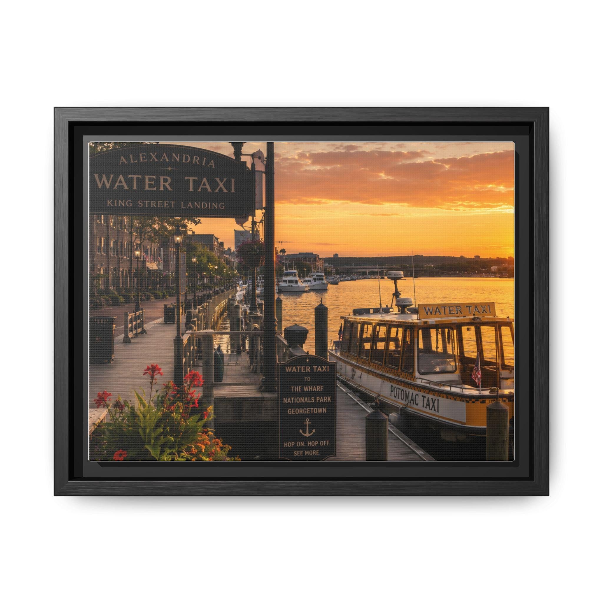 Alexandria VA Harbor Water Taxi Sunset Art (Digital Download) King Street Landing Waterfront Scene, Excellent Gift!