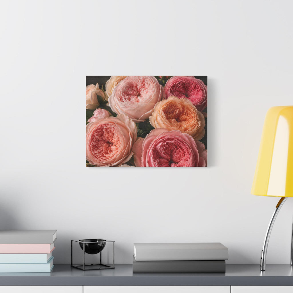 Pink Garden Roses Canvas, Excellent Gift!