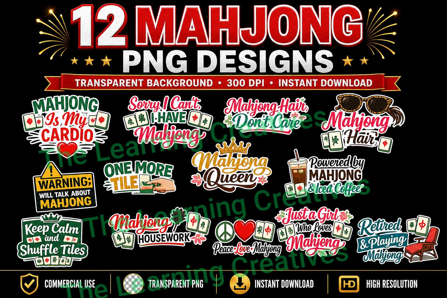 Mahjong PNG Bundle, Mahjong Shirt Designs, Mahjong Queen, Mahjong Lover PNG, Mahjong Cardio, Sublimation Bundle