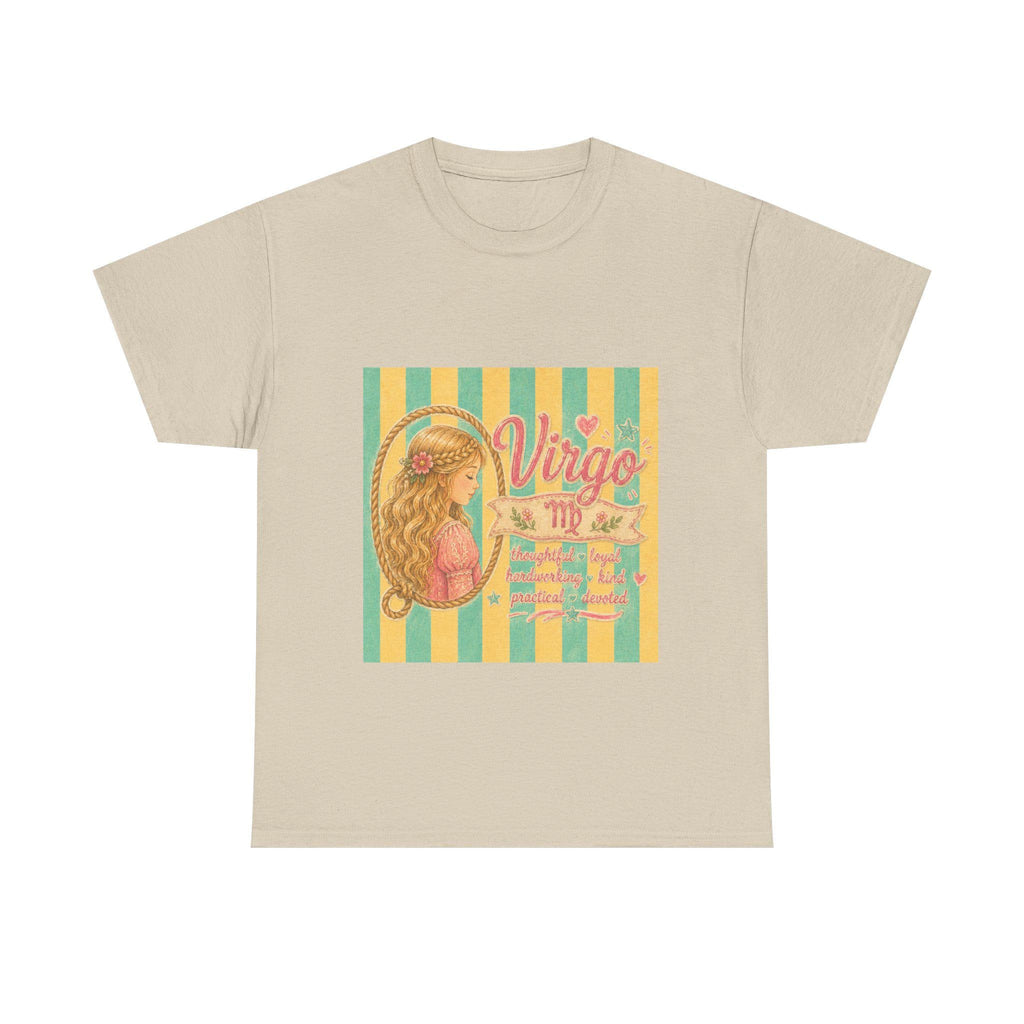 Virgo Zodiac Maiden Tee | Retro Striped Astrology Graphic Tee, Excellent Gift!