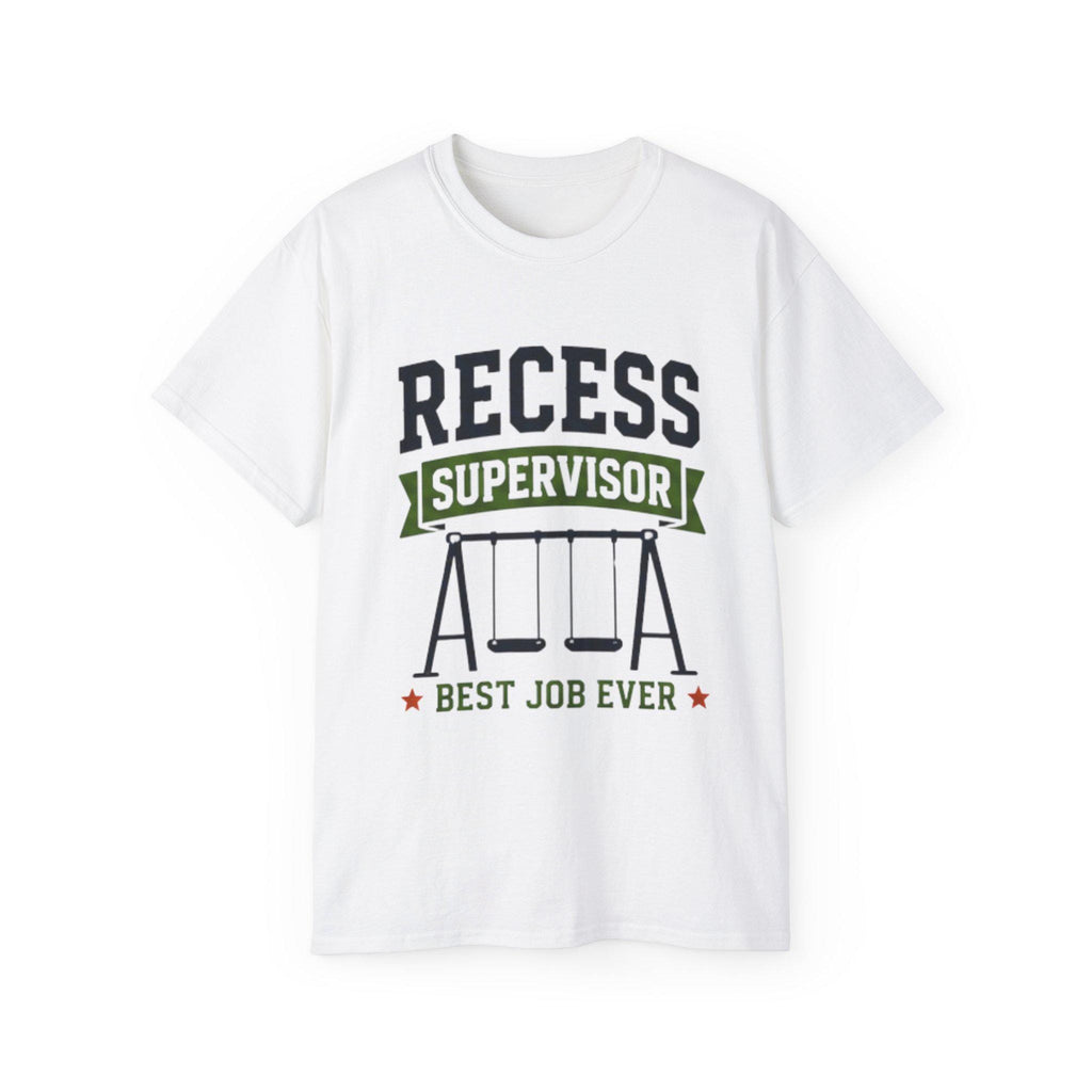 Recess Supervisor T-Shirt | Playground Swing Design, Dad Birthday Gift, Excellent Gift!