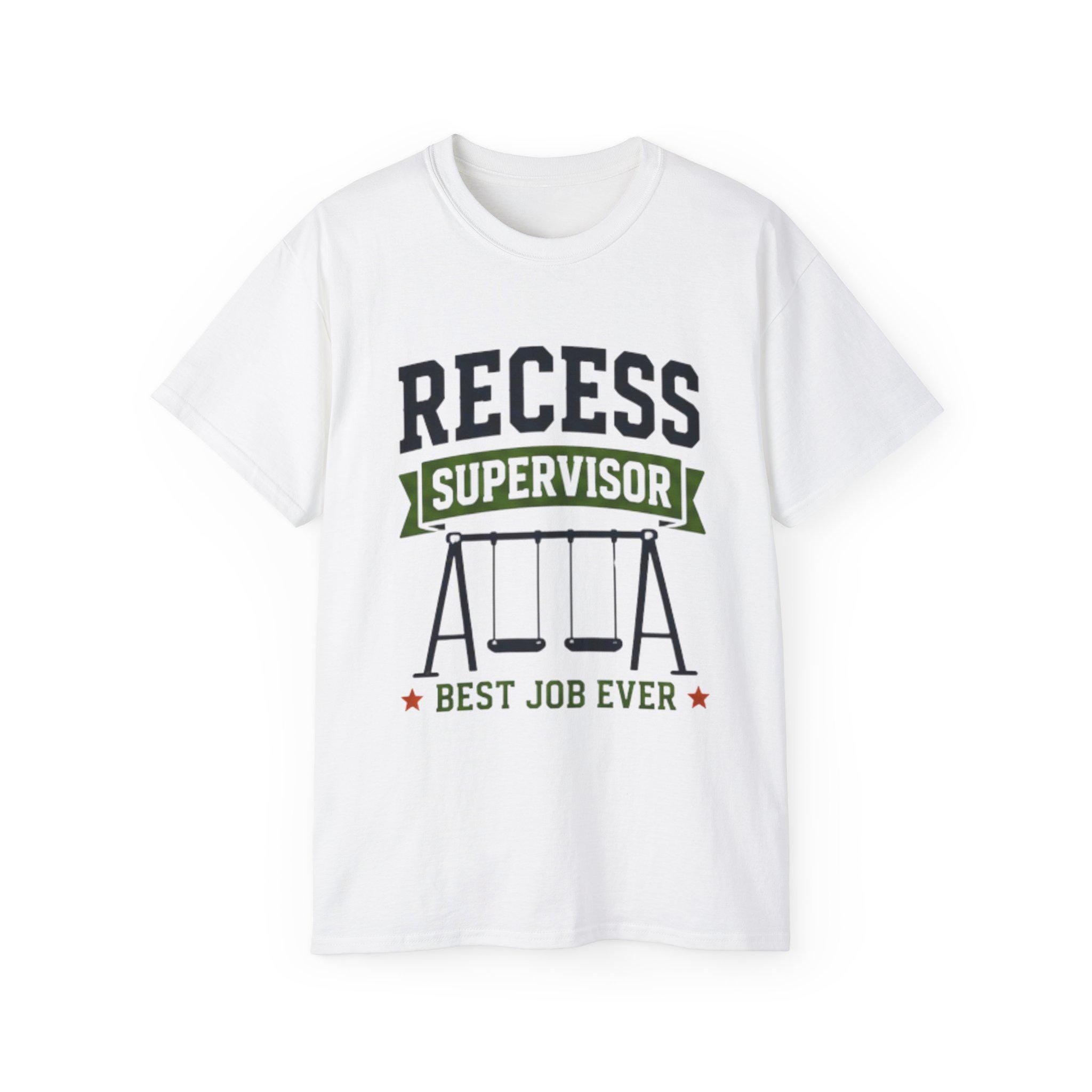 Recess Supervisor T-Shirt | Playground Swing Design, Dad Birthday Gift, Excellent Gift!