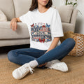 Hot Girls Love Freedom T-Shirt | Patriotic Butterfly Stars Fireworks, Americana 250th Anniversary, America's Birthday, 4th of July