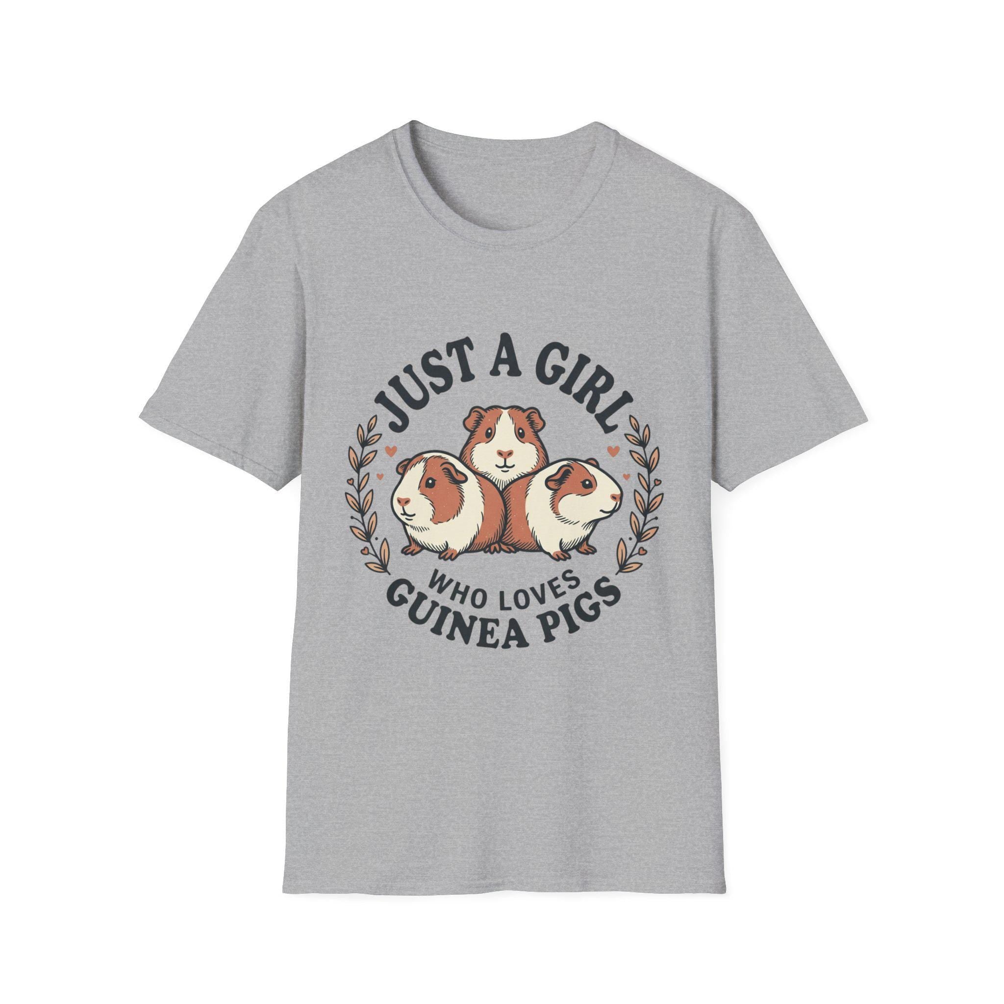 Just a Girl Who Loves Guinea Pigs T-Shirt | Guinea Pig Illustration